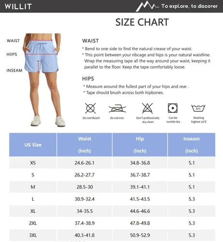 Miniatura 7 de Willit - Shorts atléticos para correr de 5 pulgadas para mujer, de secado rápido, para entrenamiento y senderismo, de cintura alta, con bolsillo
