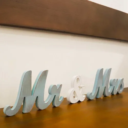 Miniatura 13 de Letrero de Mr y Mrs para mesa de boda, letras grandes de madera de Mr y Miss, letra de madera para decoración de fiesta, mesa principal de boda