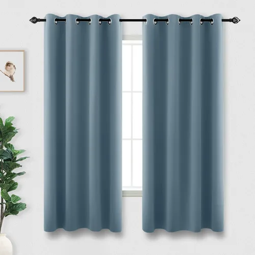 Miniatura 126 de Cortinas opacas de 72 pulgadas extra anchas para dormitorio, puerta corrediza de vidrio y patio, 2 paneles con ojales para oscurecer ventana grande