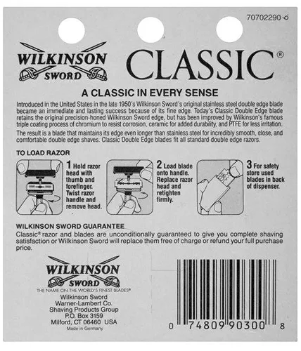 Miniatura 4 de Wilkinson Sword Cuchillas de afeitar clásicas de doble filo (paquete de dos)