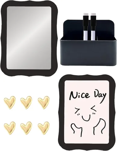 Kit de accesorios de casillero negro para niñas, artículos esenciales de regreso a clases, 11 piezas, organizador de casillero para trabajo de