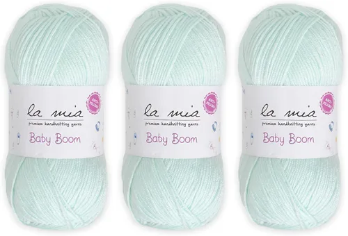 Miniatura 81 de 1 madeja La Mia Baby Boom, hilo acrílico 100% antipilling para tejer y ganchillo para tejer y ganchillo, 3.53 oz (3.5 onzas) / 820.2 ft