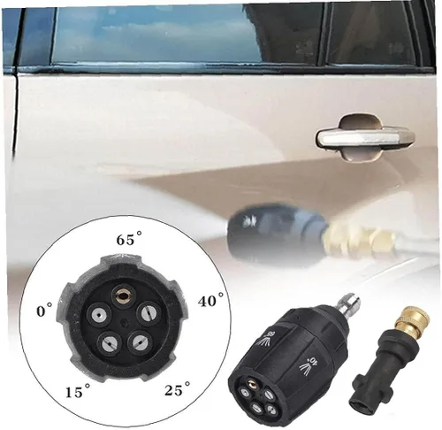 Miniatura 5 de Lavadora a presión 5 en 1 Rotación Turbo Punta de boquilla ajustable 4000 psi y 1/4 pulgadas de conexión rápida Adaptador de pistola de lavado a