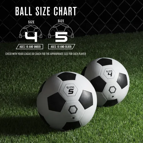 Miniatura 6 de GoSports Playground Soccer Balls 6 Pack - Durable Rubber for Play on Any Surface, Includes Ball Pump & Carry Bag