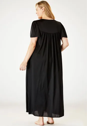 Miniatura 3 de Only Necessities Pijama largo y sedoso con encaje para mujer, talla grande