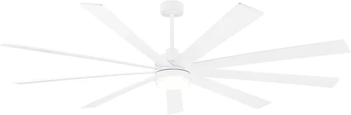 Miniatura 13 de LEDLUX Ventilador de techo con motor CC de 84 pulgadas con luz, control remoto de 6 velocidades, motor reversible, moderno ventilador de techo de 9