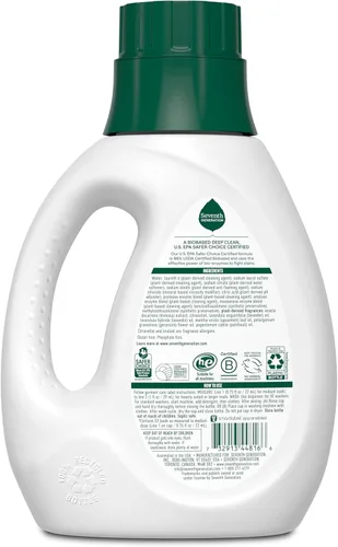 Miniatura 2 de Seventh Generation Detergente concentrado para ropa, aroma a lavanda fresca, 40 onzas, paquete de 2 (106 cargas)