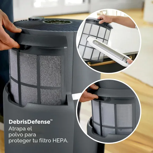 Miniatura 7 de Purificador de aire Shark para el hogar, NeverChange Max, 1,300 pies cuadrados para habitación grande, cocina, oficina en casa, filtro que supera
