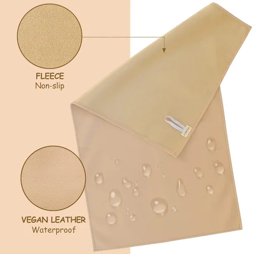 Miniatura 2 de Owlowla Cambiador de pañales para bebé, cambiador portátil, cambiador de viaje, para bebés y niños pequeños (beige y negro)