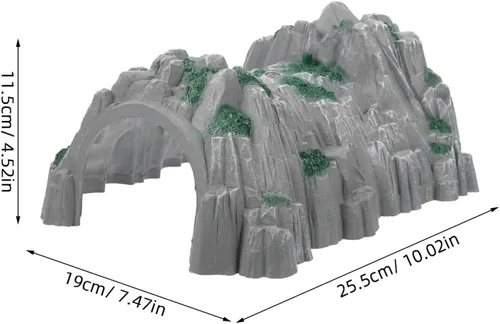 Miniatura 4 de Modelo realista de túnel de tren de montaña para escenarios ferroviarios, accesorios duraderos para pistas de madera, diseños de escala HO