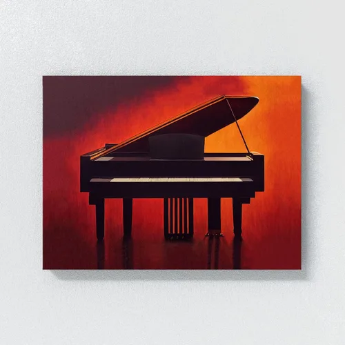 Miniatura 4 de Sense Canvas Piano 18 - Lienzo decorativo para decoración del hogar, póster pequeño de 16 x 12 pulgadas, 0.75 pulgadas