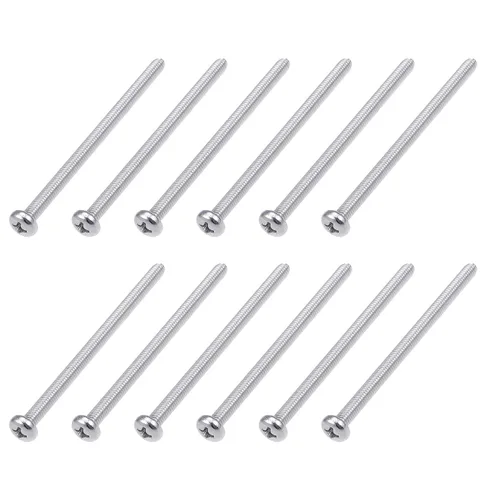 Miniatura 66 de METALLIXITY Tornillos de máquina (M2 x 0.118 in), 30 unidades, pernos Phillips cruzados de acero inoxidable 304, para instalación de muebles