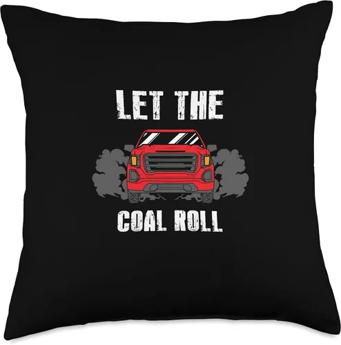 Rolling Coal: Let the Coal Roll Diseño de rollo de carbón para conductores diésel, 18 x 18 pulgadas, multicolor