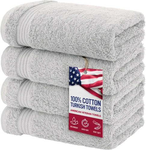 Miniatura 87 de Toalla American Veteran, Juego de Toallas de Mano para Baño de 4, 100% Conjunto de Toallas de Mano Turcas de Algodón, Toallas de Mano Suave