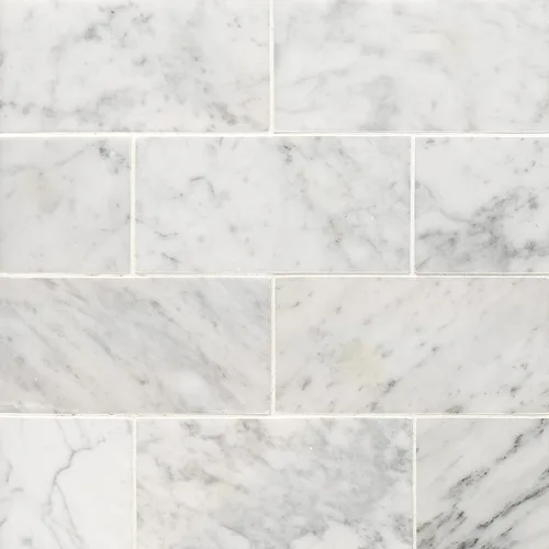 MSI Carrara - Azulejo de metro de mármol blanco de 3 x 6 pulgadas para salpicaduras de cocina, baldosas de suelo, azulejos de pared para baño,
