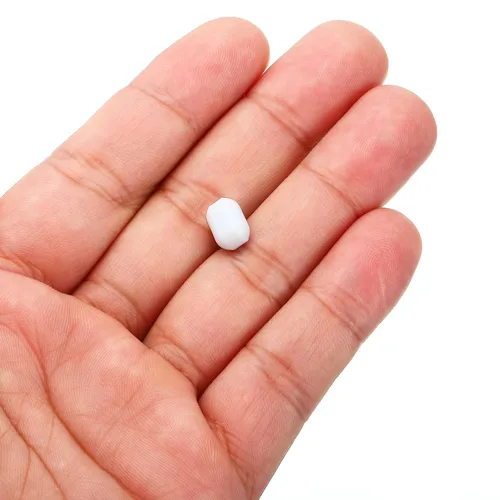 Miniatura 5 de MECCANIXITY Agitador magnético mezclador barra de agitación barra 0.394 in/0.39 "cilindro forma PTFE recubrimiento imán blanco para laboratorio 32