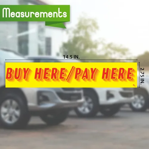 Miniatura 2 de Versa-Tags BHPH Buy Here Pay Here - Calcomanías para parabrisas, paquete de 12 calcomanías publicitarias para concesionarios Compra aquí Paga Aquí
