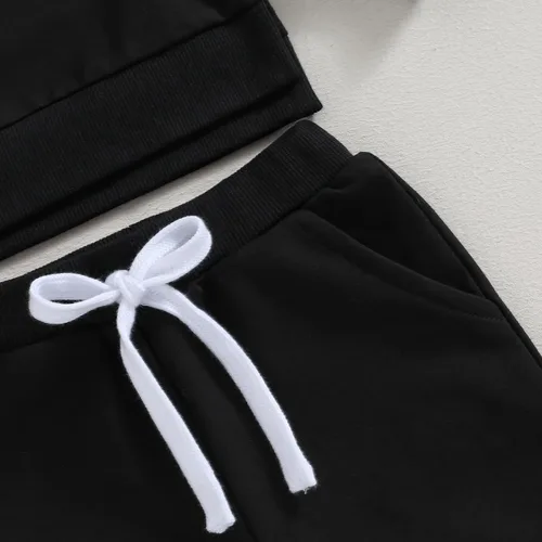 Miniatura 5 de Conjunto de ropa deportiva de manga larga con cuello redondo y pantalones para bebé niño