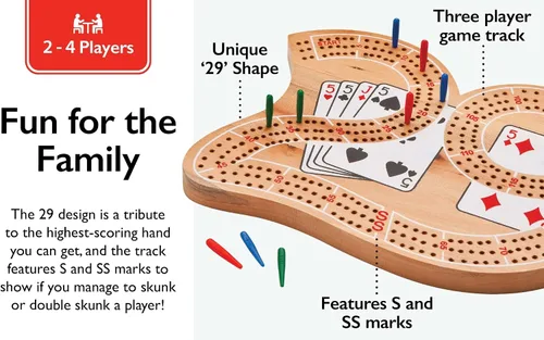 Miniatura 12 de Mainstreet Classics juego de Cribbage tradicional, de madera, 29 pulgadas (versión US)
