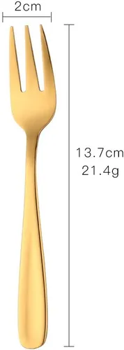 Miniatura 7 de Cucharadita Desert Fork (tenedor dorado)