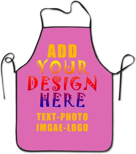 Miniatura 12 de Delantal personalizado personalizado para mujeres y hombres, delantales de cocina para cocinero, nombre personalizado, texto, logotipo, imagen