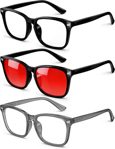Miniatura 16 de Gafas de luz azul para niños y niñas, paquete de 2 lentes de luz azul para adolescentes y niños, anteojos falsos, anteojos para niños pequeños, de 6