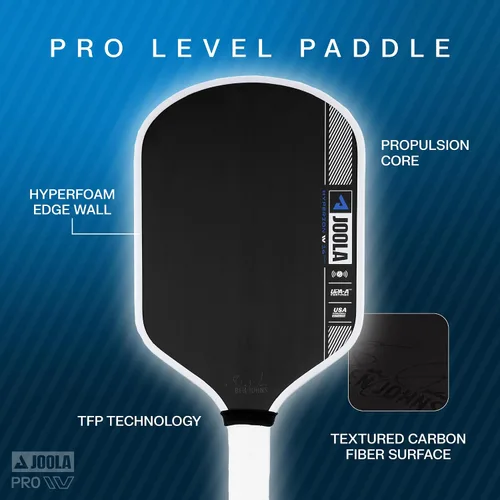 Miniatura 5 de JOOLA Paletas de pickleball Pro IV – Superficie de fibra de carbono en bruto – Perseo, Hyperion, Scorpeus y Magnus – 0.551 in/0.630 in – Tech Flex