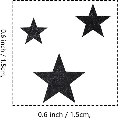 Miniatura 2 de Sello de goma de estrellas, 3/5 pulgadas, pequeño sello parpadeante para álbumes de recortes, planificador de tarjetas