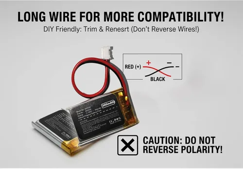 Miniatura 5 de Batería LiPo de 300 mAh 3.7 V 602030 con 2 cables JST PH2.0.000 in Conector 602030 Batería recargable resistente a altas temperaturas