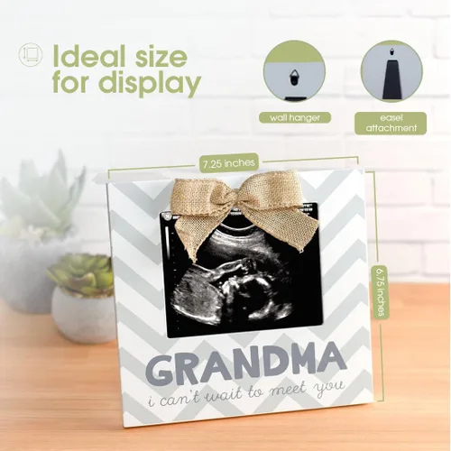 Miniatura 3 de Pearhead - Marco de fotos de sonograma para anuncio de embarazo para abuelas, marco de foto de ultrasonido para nuevos abuelos, recuerdo ideal