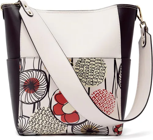 Miniatura 41 de BROMEN Bolsa Hobo para mujer, diseñada con cuero vegano, de hombro, bandolera