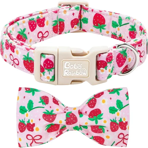 Miniatura 17 de Collar para perro, con estampado de tiburón, collar para cachorro, collar para mascotas, collar de lazo para perros, suave, duradero, ajustable, A