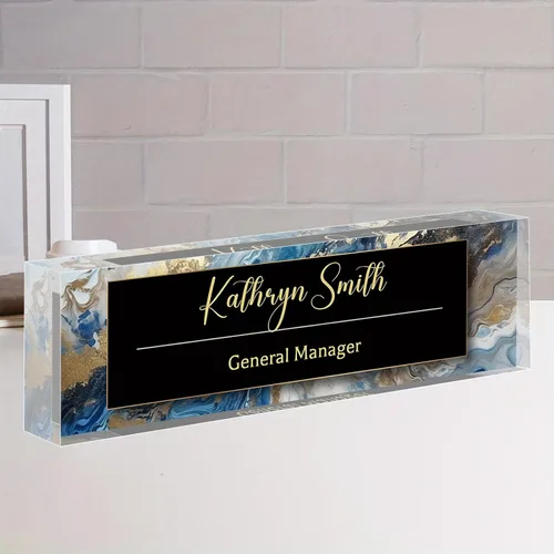 Miniatura 24 de Placa de nombre personalizada, placa de nombre personalizada para oficina, accesorio de escritorio de acrílico, regalos para compañeros de trabajo