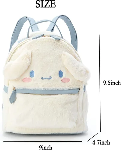 Miniatura 2 de Lindas mini mochilas de felpa para niñas y mujeres blanco-1 Mochilas Daypack