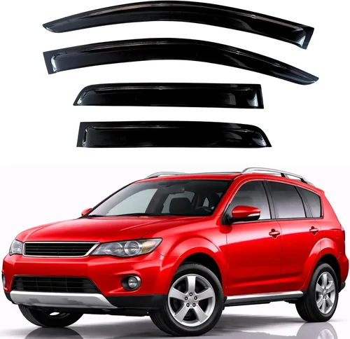 Miniatura 284 de KPY Visor de ventana compatible con Hyundai Tucson 2021-2025, 4 piezas de deflector de ventilación para ventana lateral, estilo Mugen, protector