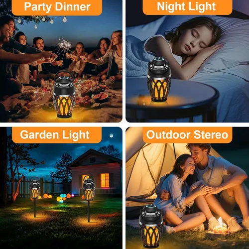 Miniatura 3 de Altavoces para exteriores con luces coloridas, regalos para hombre para cumpleaños, altavoz Bluetooth portátil, sonido estéreo HD, altavoz