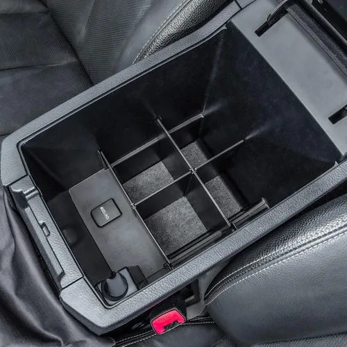 Miniatura 2 de JDMCAR Compatible con accesorios Toyota 4Runner 2010-2024 Organizador de consola central, divisor de compartimento de materiales de ABS negro Negro