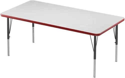 Miniatura 21 de Correll - Mesa rectangular de 24 x 36 pulgadas, mesa de actividades superior de borrado en seco, altura ajustable (19 a 29), laminado de alta