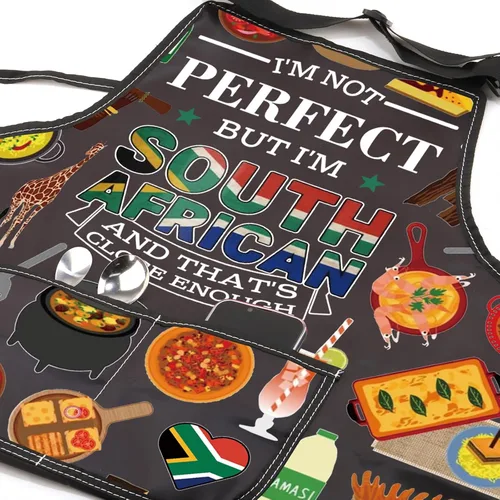 Miniatura 3 de JXGZSO South Africa Kitchen Apron South Africa Culture Gift South Africa Adjustable Apron South Africa Travel Souvenir Gift