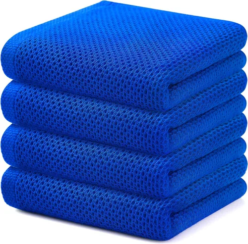 Miniatura 64 de Kitinjoy - Paños de cocina de 100 % algodón, tela de tejido gofrado, paño de limpieza ultrasuave, absorbente y de secado rápido. Gris Oscuro
