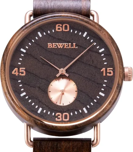 Miniatura 3 de BEWELL Wood Watches for Men Minimalist Style Quartz Stainless Steel Combined Wooden Watches Mens