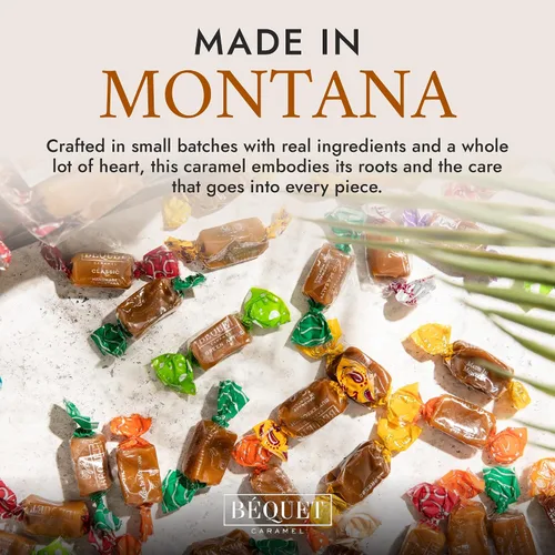 Miniatura 8 de Béquet Caramelos surtidos – Paquete surtido de dulces gourmet envueltos individualmente – Sal marina celta, chocolate con sal, vainilla clásica