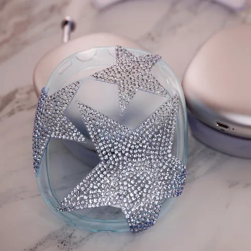 Miniatura 15 de MORWLAT Funda para AirPods Max con Diamantes de Imitación Brillantes Estrellas, Fundas Suaves Bonitas Transparentes y Brillantes para Mujeres