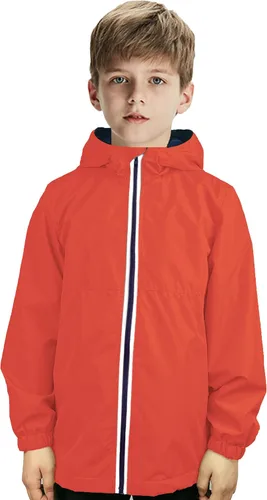 Miniatura 3 de Chubasqueros para niños, ligeros, impermeables, con capucha, de forro polar, rompevientos para niños