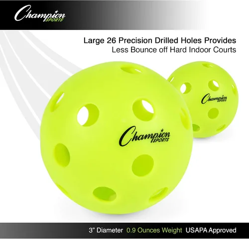 Miniatura 3 de Champion Sports Juego de bolas de pickleball moldeadas para exteriores Roto