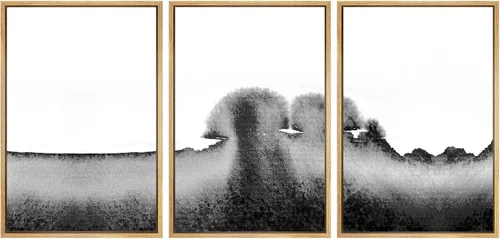 Miniatura 13 de SIGNWIN Juego de impresión enmarcada para pared, diseño de rayas verticales, fotografía abstracta, arte moderno, primer plano, relajante, tranquilo