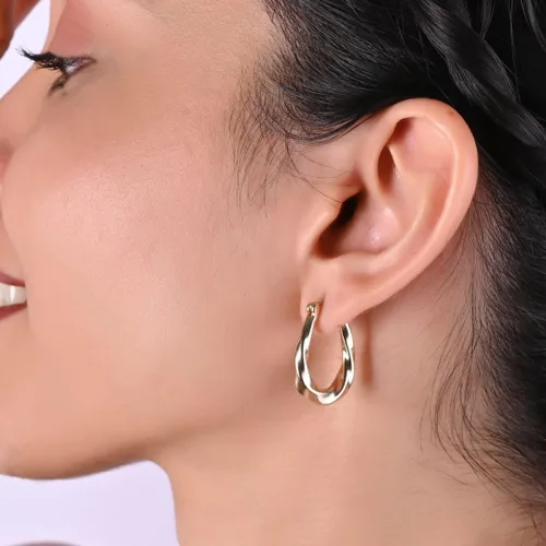 Miniatura 59 de Gempires - Aretes ligeros y gruesos, delicados y minimalistas, hipoalergénicos, chapados en oro, sin deslustre, diseño clásico, para uso diario
