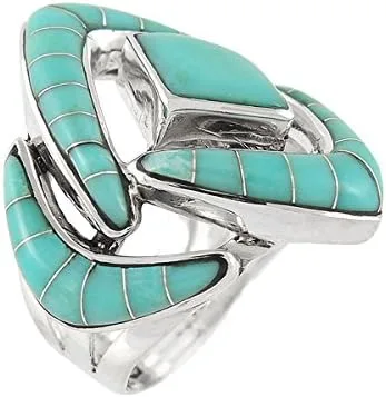 Miniatura 3 de Anillo turquesa en plata de ley 925 y turquesa auténtica (elige color)