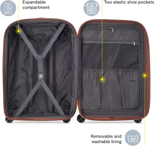 Miniatura 3 de DELSEY PARIS St. Tropez Hardside - Maleta extensible con ruedas giratorias, Grafito, St. Tropez Hardside - Maleta extensible con ruedas giratorias