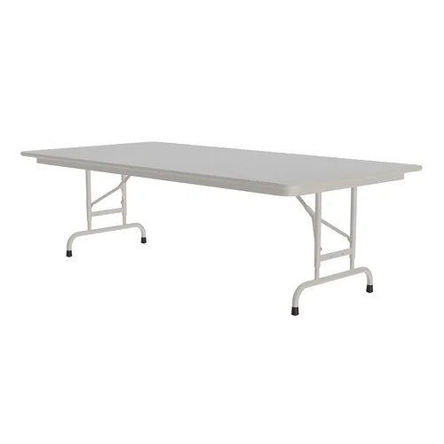Miniatura 7 de Correll CFA2448M 01 - Mesa plegable de melamina de altura ajustable, rectangular, 24 pulgadas de ancho x 48 pulgadas de largo x 22 a 32 pulgadas